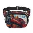 thumbnail image 1 of Disketp Beautiful Red Train Hot Air Balloon Riñonera de Doble Capa, Bolsa de Cintura Ajustable para Viajes, Correr y Senderismo, Riñonera Ligera para Hombre y Mujer, 1 of 9
