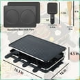 thumbnail image 3 of Gourmet Chef's Choice: Raclette Grill, Electric Indoor Table Grill, Non-Stick 2 In 1 Reversible Plate, Portable And Easy Clean For Healthier Cooking, 3 of 6