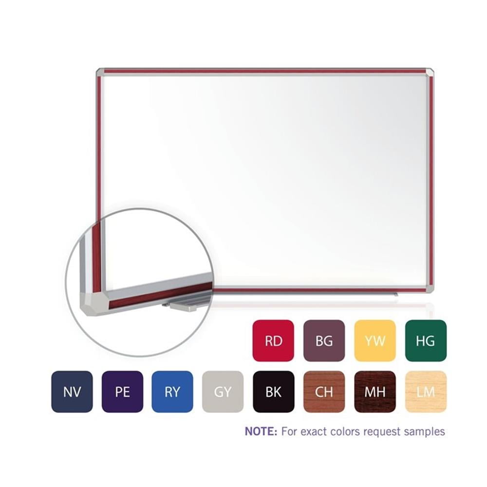 Pemberly Row 48"x72" Aluminum Frame Ceramic Magnetic Whiteboard