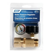 Camco RV Water Pressure Regulator with Gauge | Easily Attaches with 3/4-inch Garden Hose Threads | Brass (40064)