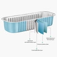 thumbnail image 2 of Caja De Lata De Freidora De Aire Freidora de aire desechable Bandeja de lata Caja de lata para hornear de papel de aluminio (azul claro 50 piezas), 2 of 5