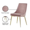 thumbnail image 5 of Meridian Furniture Karina Pink Velvet Dining Chair (Set of 2), 5 of 5
