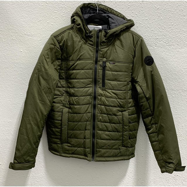 Gerry Men's Full Zip Water Resistant Hooded Insulated Quilted Jacket