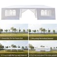 thumbnail image 4 of Canopy Tents, 10' x 30' Outdoor Canopy Party Tent with 8 Sidewalls, Wedding Canopy Tent, Patio Gazebo Tent, Sunshade Shelter, L2216, 4 of 10