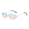 thumbnail image 4 of kurtrusly High Definition Metal Frame For Women Stylish And -proof Rectangle Women PC Glasses Blue Pink 5Set, 4 of 6