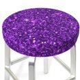 thumbnail image 3 of Disketp Purple Glitter Funda Redonda para Taburete, Funda de Cojín para Silla de Bar Suave y Elástica-13 inch, 3 of 7