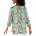 thumbnail image 3 of Mario Serrani Ladies' Tunic Floral Tropical Top, Blue/Green Floral Medium, 3 of 6