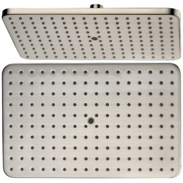 Dawn Kitchen & Bath HSS370400 Rectangle Rain Showerhead - Brushed Nickel