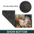 thumbnail image 2 of 2 Pieces Ergonomics Rooster Hen Chicks Kitchen Rugs and Mat Microfiber Cushioned Non-Slip Kitchen Rugs and Mats Used for Floor Home, 2 of 6
