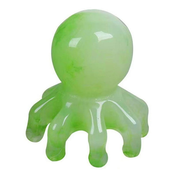 Wartleves Peine masajeador de pulpo para la salud del cuero cabelludo, masajeador de puntos de acupuntura, meridianos ▲ξ