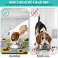 thumbnail image 2 of Wildflower and Sunflower Pet Bowl Mat - Waterproof Non-Slip Dog Feeding Mat with Vintage Artistic Pattern, 2 of 3