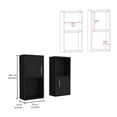 thumbnail image 3 of TUHOME Oba Medicine Cabinet Black Engineered Wood, 3 of 6