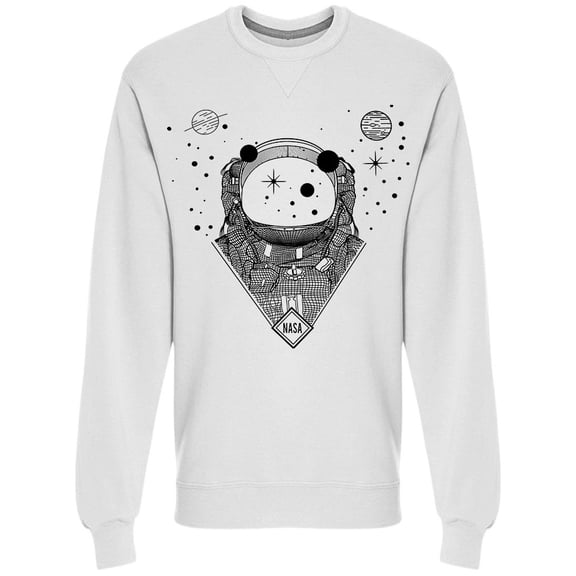 Astronaut Stroke Lines Sweatshirt Men -Image by Shutterstock, Male Medium