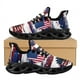 thumbnail image 1 of Zapatillas de malla para correr de nuevo estilo para mujeres y hombres, diseño del Día de la Independencia de Estados Unidos, ligeras e informales, con la bandera de EE. UU., 1 of 6