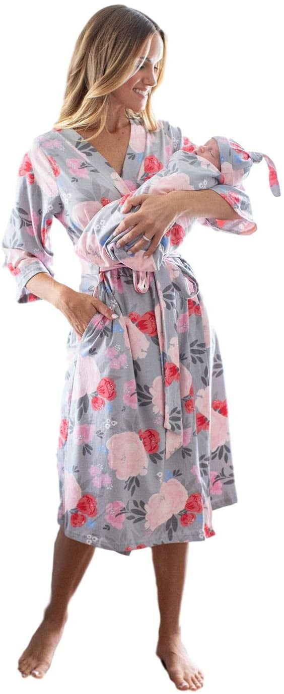 Baby Be Mine Maternity Mommy & Me Delivery Robe with Matching Baby