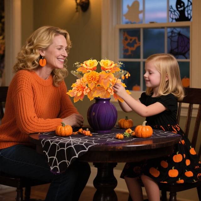 Ramo de flores artificiales en tonos otoñales, corona de calabazas y hojas de arce para Acción de Gracias, decoración para el hogar, Halloween y otoño.