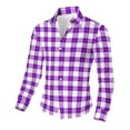 thumbnail image 5 of ZyeKqe Long Sleeve Shirts for Men Plaid Button down Blouses Loose Fitted Casual Collared Dress Shirts, 5 of 9