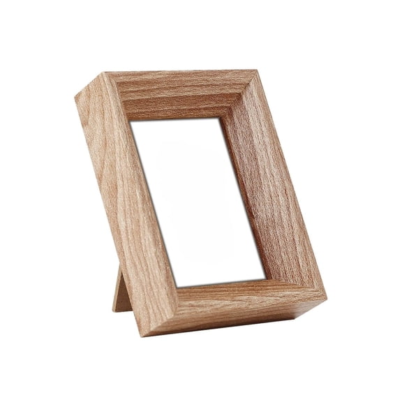 3x4 Inch Mini Wooden Photo Frame for Desktop or Wall Display, Classic Tabletop and Hanging Frame for 2.4x3.2 Inch Photos, Ideal Graduation Gift or Family Keepsake Decor (B)