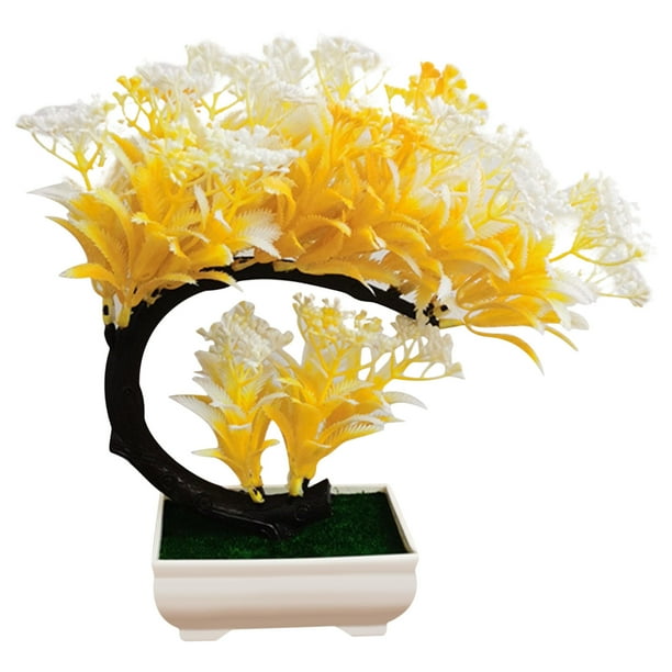 RKSTN artificial potted Simulated Welcome Potted Plants, Plastic Artificial Flowers, Peacock Trees, Bonsai Home Decoration, Simulated Plant Decorations