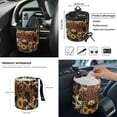 thumbnail image 4 of Yuyamidu Highland Cow Car Front Seat Cover Set Western Aztec Steering Wheel Cover Seat Belt Pads Armrest Cover Coasters Trash Bag Air Vent Bag Rearview Mirror Cover Keychain 12 PCS Auto Accessories, 4 of 6