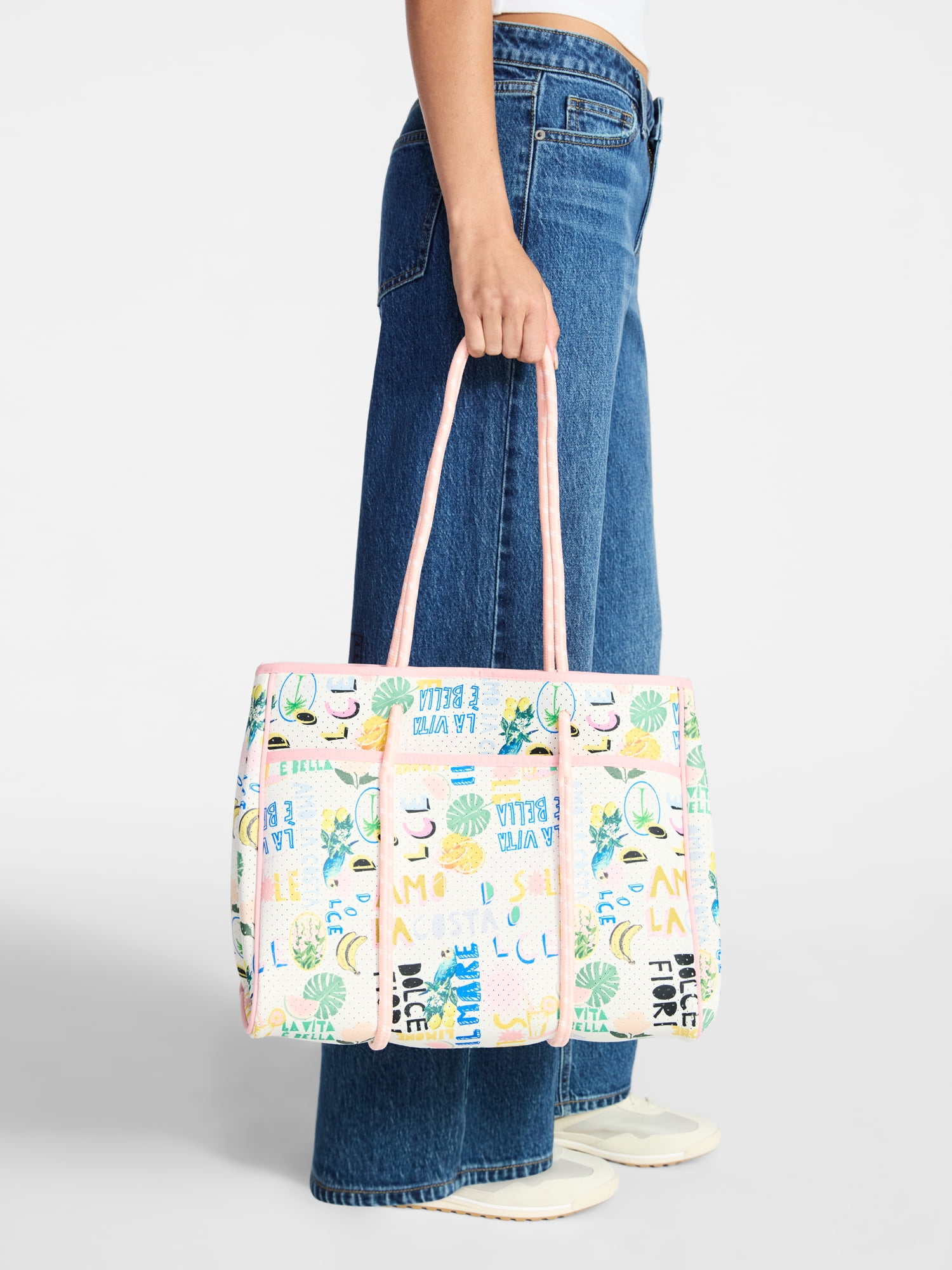 No Boundaries Women's Neoprene Beach Tote Bag, Multi