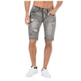 thumbnail image 3 of TAIAOJING Men's Shorts Jeans Summer Ripped Personality Retro High Stretch Denim Pants, 3 of 9