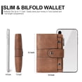 thumbnail image 3 of Billetera CLUCI pequeña de piel plegable para mujer con monedero, 3 of 8