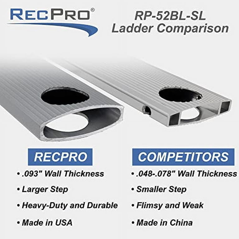 RecPro RV Bunk Ladder 52 | Black or Silver Color Options | Mounting