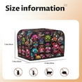 thumbnail image 5 of Honeii Monstrous Cartoon Characters Print 2 slice Toaster Cover, Two Slice Toaster Dust-proof Cover For Kitchen Small Appliance and Fingerprint Protection, 5 of 7