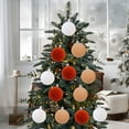 thumbnail image 3 of Under$1 PEONAVET 12 Pcs Velvet Christmas Ball Ornaments, Shatterproof Plastic Baubles for Xmas Tree Wreath Garland Party Decortaions, 3 of 4