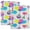 Bright Colorful Birthday Party, variant on D-shaped Binder with 3 Ring - PVC Waterproof 1.5 in Binder with Clear Pocket, Boho Floral Line Art ,1 pack