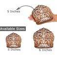 thumbnail image 2 of IBA Indianbeautifulart Textile Printing Block Tree Hand Carved Wooden Stamp Wood Block Printing Textile Stamp For Fabric/ Pottery Blocks- 5 Inches, 2 of 6
