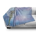 thumbnail image 3 of Dandelion Soft Flannel Fleece Throw Blanket, Bokeh Background Flower with Wind Blowing Gardening Plants, Cozy Plush for Indoor and Outdoor Use, 50" x 70", Sky Blue Pale Pink Green, by Ambesonne, 3 of 6