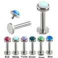 thumbnail image 3 of KEINXS Opal Crystal Body Piercing Lip Nose Stud Labret Ring Bar Club Jewelry 6-8mm, 3 of 8