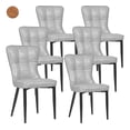thumbnail image 1 of Sillas Juego Comedor Tapizadas Vinipiel Gris 6 piezas Houzer, 1 of 5