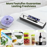 Food Vacuum Sealer Machine,7 Vacuum Modes with Build-in Cutter Digital Countdown Timer,External Suction Nozzle For Zipper Bags,Vacuum Boxes,Mason Jars