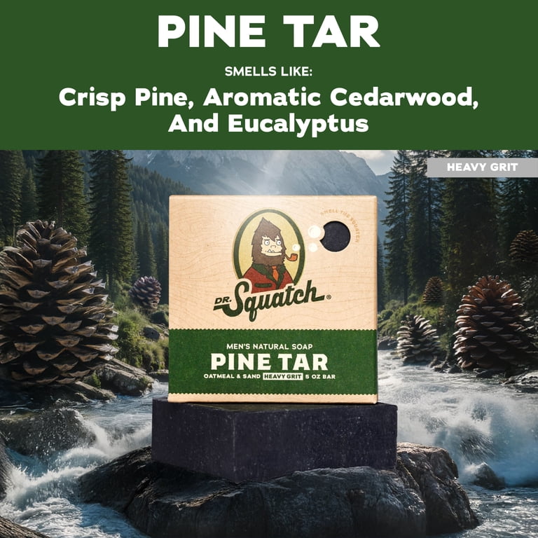 Dr. Squatch Pine Tar Natural Bar Soap for Men, 5 oz photo 3