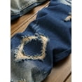 thumbnail image 6 of Slim Fit Ripped Jeans, Men's Casual Street Style Distressed Jeans, 6 of 10