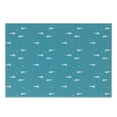 thumbnail image 3 of Cartoon Airplane Cutting Board, Fun Play Theme Paper Airplane Routes as Heart Shapes and Stars, Decorative Tempered Glass Cutting and Serving Board, Small Size, Blue and White, by Ambesonne, 3 of 5