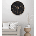 thumbnail image 5 of Reloj De Pared Decorativo Moderno Belug 3D Cuarzo Negro Manecillas doradas, 5 of 5