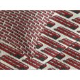 thumbnail image 4 of Ambesonne London Quilted Bedspread Set 3 Pcs, Cartoon Double Decker, King Size, Red Grey Cream, 4 of 5