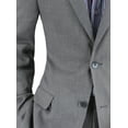 thumbnail image 4 of Mens Side Vent 2-piece Gray Linen Modern Fit Suit DTI DARYA, 4 of 6