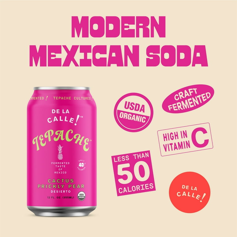 De La Calle Tepache, Prickly Pear, Modern Mexican Soda