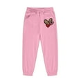 thumbnail image 4 of WOYY Girls Casual Outfits Leopard Heart Print Hoodie Sweatpants Set Fashion Kids Clothes, Sizes 2-13, 4 of 5