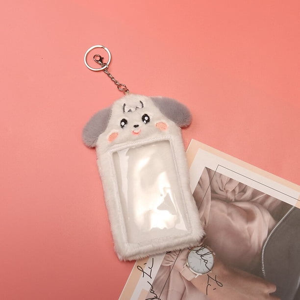 Plush Cartoon Card Holder Student Meal Card Bus Card Holder Lady Id Card Credit Card Holder Badge Holder Card Protection Kawaii He Qiyong unisex