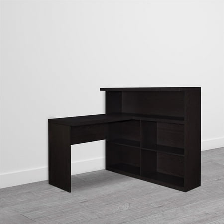 Trilium Way Sit/Stand L-Shaped Desk, 6 Cube Storage, Espresso - Walmart.com