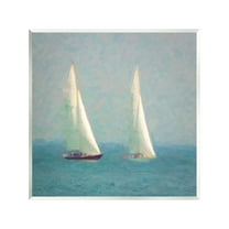 Stupell Industries People on Sailing Boats Transportation Painting Unframed Art Print Wall Art, 12 x 12