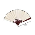 thumbnail image 3 of Dusknt "Elegant Blank Silk Folding Fan Versatile Accessory for Dance Performances and Themed Events A of to Any Occasion"10 Inch Blank Silk Folding Fan V, 3 of 5