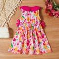 thumbnail image 6 of Rhuody Girls' Dresses Sleeveless Bowknot Casual Floral Dress Dance Party Dresses Classic Clothing, 6 of 8