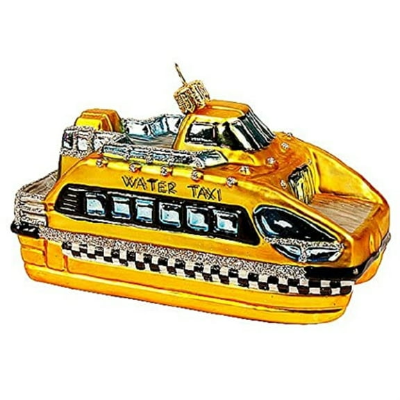 Pinnacle Peak Trading New York City Water Taxi Polish Glass Christmas Tree Ornament NYC Travel